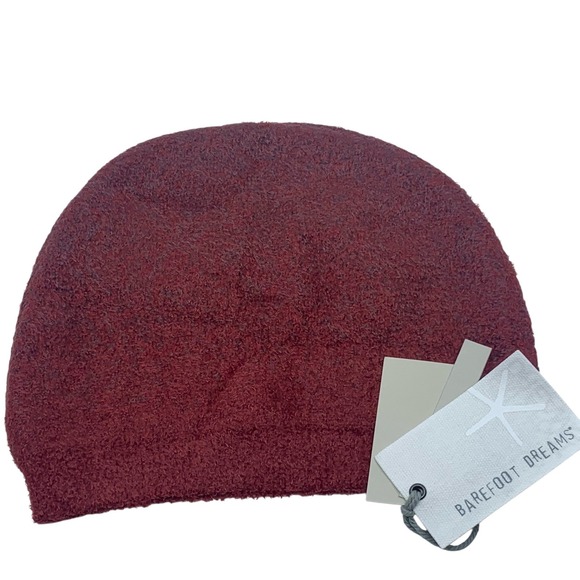 NEW Barefoot Dreams‎ Women\'s CozyChic Lite Confetti Beanie Crimson Rosewood Red main image 5